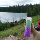 Çift Renk Motivasyon Matarası Pipetsiz Çocuk Sporcu Su Şişesi 800 ml Sızdırmaz Suluk 800 cc thumbnail 6