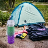 Çift Renk Motivasyon Matarası Pipetsiz Çocuk Sporcu Su Şişesi 800 ml Sızdırmaz Suluk 800 cc thumbnail 7