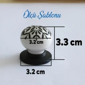 Gerçek Porselen Siyah Kulp Düğme Mobilya Mutfak Dolabı Çekmece Dolap Kulpları Kapak Kulpu Kulbu thumbnail 8