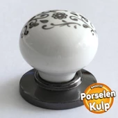 Gerçek Porselen Füme Beyaz Kulp Düğme Mobilya Mutfak Dolabı Çekmece Dolap Kulpları Kapak Kulpu Kulbu - 1