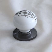 Gerçek Porselen Füme Beyaz Kulp Düğme Mobilya Mutfak Dolabı Çekmece Dolap Kulpları Kapak Kulpu Kulbu - 4
