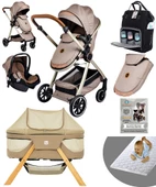 Bay Home Yeni Doğan 9 İn 1 Full Takım 990 Travel Sistem Bebek Arabası Angel Sepet Anne Yanı Beşik - 3