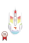 Torima TM-15 USB RGB Aydınlatmalı Gaming Oyuncu Mouse Beyaz thumbnail 1