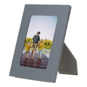 Gerçek Deri Masaüstü Fotoğraf Çerçevesi, 22x17cm (15x10 foto) Gri - 7