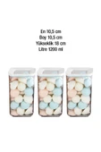 Vip Ahmet Vp-184 Kare 3x1200 Ml Saklama Kabı - 3