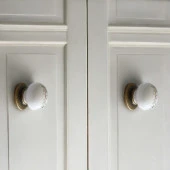 Gerçek Porselen Kulp Çiçekli Düğme Mobilya Mutfak Dolabı Çekmece Dolap Kulpları Kapak Kulpu Kulbu - 2