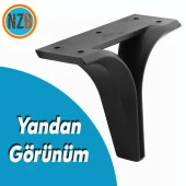 Mobilya Kanepe Sehpa TV Ünitesi Çekyat Oturma Grubu Koltuk Ayağı Baza Ayak Siyah 12 cm thumbnail 2