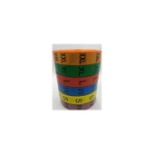 RENKLİ BEDEN ETİKETİ M BEDEN 400 LÜ SARIM TOPLAM 4000 ADET - 1