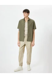 Yazlık Gömlek Kısa Kollu Klasik Yaka Düğmeli thumbnail 2