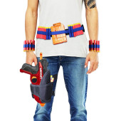 Nerf N-Strike Elite Oyuncak Tabanca uyumlu FULL Oyun Seti Yelek Gözlük Kabze Kemer Askısı Bileklik 40 Mermi Maske thumbnail 5