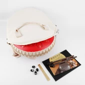 Jwin JTN-1415 14 Inç 15 Ses Ton Çelik Handpan Tongue Drum Davulu - Kırmızı - 1