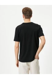Bisiklet Yaka Tişört Cep Detaylı Kısa Kollu Pamuklu thumbnail 10