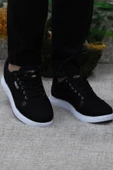 Fort Dks 2038 Siyah Beyaz Hafif Rahat Keten Sneaker Erkek Ayakkabı thumbnail 2