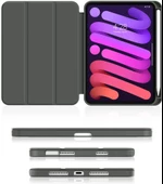 MobaxAksesuar Apple iPad Mini 7 (A17 Pro) Mini 6 Kılıf Kalem Bölmeli Smart Case 2021-2024 - 2