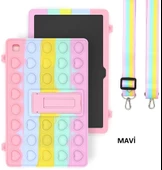 Samsung Galaxy Tab A7 Lite T220 T225 T227 Kılıf Cute Dolls Standlı Eğlenceli 3D Karekterli Çocuk Kılıfı - 2