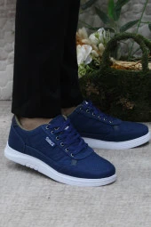 Fort Dks 2038 Mavi Hafif Rahat Keten Sneaker Erkek Ayakkabı thumbnail 1