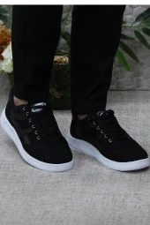 Fort Dks 2004 Siyah Beyaz Hafif Rahat Keten Sneaker Erkek Ayakkabı thumbnail 2