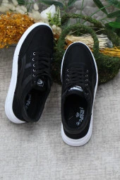 Fort Dks 2004 Siyah Beyaz Hafif Rahat Keten Sneaker Erkek Ayakkabı thumbnail 6