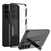 Galaxy S24 Kılıf Kamera Korumalı Şeffaf Tasarımlı Lego Standlı Kılıf - 2