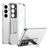 Galaxy S24 Kılıf Kamera Korumalı Şeffaf Tasarımlı Lego Standlı Kılıf - 4