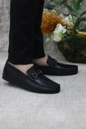 Pierre Cardin 25109 Siyah Hakiki Deri Erkek Babet Loafer Erkek Ayakkabı thumbnail 1