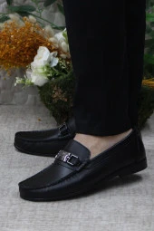 Pierre Cardin 25109 Siyah Hakiki Deri Erkek Babet Loafer Erkek Ayakkabı thumbnail 3