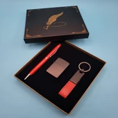 Kırmızı Anahtarlık Çakmak Ve Touchpen Kalem - 1