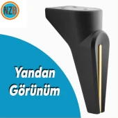 Mobilya Kanepe Sehpa Çekyat TV Ünitesi Koltuk Ayağı Baza Ayak Siyah Sarı Altın 16 cm thumbnail 5
