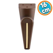 Mobilya Kanepe Sehpa Çekyat TV Ünitesi Koltuk Ayağı 16 cm Ahşap Desenli Kahverengi Baza Ayak - 1