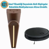 Mobilya Kanepe Sehpa Çekyat TV Ünitesi Koltuk Ayağı 16 cm Ahşap Desenli Kahverengi Baza Ayak - 3