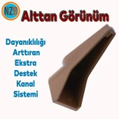 Mobilya Kanepe Sehpa Çekyat TV Ünitesi Koltuk Ayağı 16 cm Ahşap Desenli Kahverengi Baza Ayak - 6