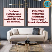 Mobilya Kanepe Sehpa Çekyat TV Ünitesi Koltuk Ayağı 16 cm Ahşap Desenli Kahverengi Baza Ayak - 7
