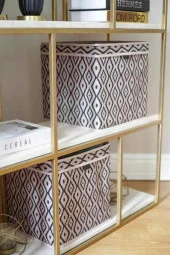 2 Adet Dolap Raf Organizer, Saklama Kutusu, Çamaşır Oyuncak Düzenleyici 30x30x30 Cm 2’li Set - 4