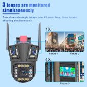 YS-17 PRO 3 KAMERALI FULL HD POLİS ÇAKARLI ALARMLI KABLOSUZ GÜVENLİK KAMERASI - 5