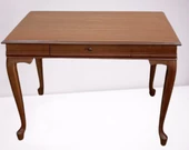 Çalışma Masa ST 19422 Klasik Model Parlak Ceviz Kayın ayak Kaplama Eskitme Kulp - 4