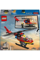 City İtfaiye Kurtarma Helikopteri 60411 - Yaratıcı Oyuncak Yapım Seti (85 Parça) - 3