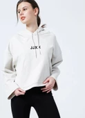 JJXX Yazı Baskılı Kapüşonlu Oversize Kadın Sweatshirt 12220562 thumbnail 2