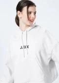 JJXX Yazı Baskılı Kapüşonlu Oversize Kadın Sweatshirt 12220562 thumbnail 3