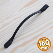 İnci Kulp Mobilya Mutfak Dolabı Çekmece Dolap Kulpları Kapak Kulpu Kulbu Siyah Renk 160 mm Metal thumbnail 1