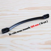 İnci Kulp Mobilya Mutfak Dolabı Çekmece Dolap Kulpları Kapak Kulpu Kulbu Siyah Renk 160 mm Metal thumbnail 7