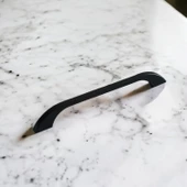 Meriç Kulp Mobilya Mutfak Dolabı Çekmece Dolap Kulpları Kapak Kulpu Kulbu Siyah Renk 160 mm Metal - 3
