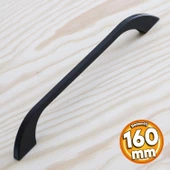 Meriç Kulp Mobilya Mutfak Dolabı Çekmece Dolap Kulpları Kapak Kulpu Kulbu Siyah Renk 160 mm Metal - 1