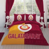Taç Lisanslı Çift Kişilik Nevresim Takımı Galatasaray Parçalı Logo - 1