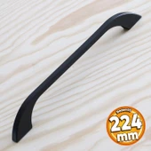 Meriç Kulp Mobilya Mutfak Dolabı Çekmece Dolap Kulpları Kapak Kulpu Kulbu Siyah Renk 224 mm Metal - 1