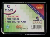 MAPİ ÇİFT HAZNELİ YENİ KİMLİK-EHLİYET KABI SİYAH 100'LÜ PAKET - 1