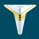 Golden Köşe Lüks Mobilya Grubu Kanepe Sehpa Tv Ünitesi Koltuk Ayağı 14 Cm Beyaz Altın Baza Ayakları thumbnail 8