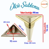 Golden Köşe Lüks Mobilya Grubu Kanepe Sehpa Tv Ünitesi Koltuk Ayağı 14 Cm Krem Altın Baza Ayakları thumbnail 2