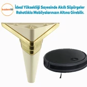 Golden Köşe Lüks Mobilya Grubu Kanepe Sehpa Tv Ünitesi Koltuk Ayağı 14 Cm Krem Altın Baza Ayakları thumbnail 5