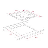 Teka Tb 6415 Vitroseramik Elektrikli Siyah Ankastre Ocak - 2