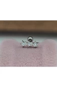 Paslanmaz Kararmaz Cerrahi Çelik Tragus, Kıkırdak, Helix 8 Mm Piercing (ÇİFT TARAFLI AÇILABİLİR) - 1